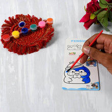 Kids Art Painting Kit Water Color, Cartoon Printed Board & Brush (9 Pcs Set) - Super Bachat
