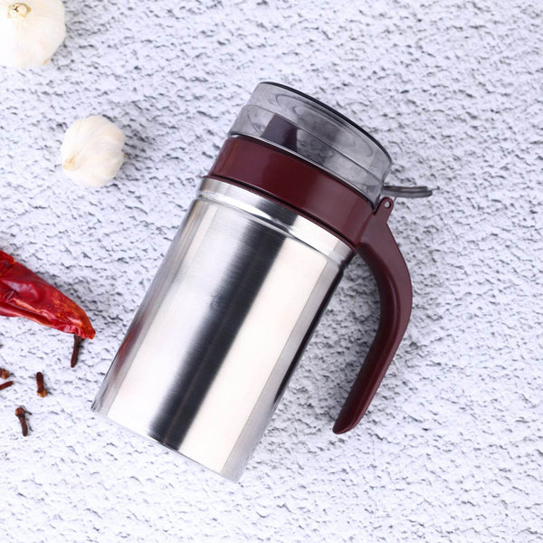 Oil Dispenser Stainless Steel with small nozzle 500ML Oil Container. - Super Bachat