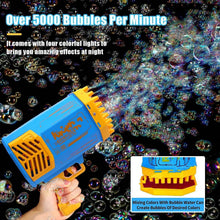 69 Holes Big Rechargeable Powerful Machine Bubble Gun Toys for Kids Adults, Bubble Makers, Big Rocket Boom Bubble Blower Best Gifts - Super Bachat