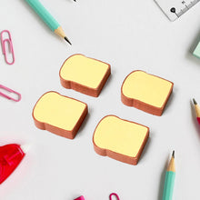 3D Toast Bread Shape Eraser for Kids, Cartoons Erasers Toast Bread Erasers Bread Shaped Eraser for Students, Gift, Cute Fun Food Erasers for School Classroom, Stationery for Boys & Girls (4 Pcs Set) - Super Bachat