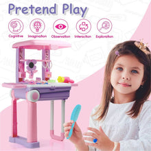 Big Beauty Set Suitcase On Wheel, The Ultimate Beauty Set On Wheels for Girls, Makeup Kit is Easy to Clean & Use, Portable Beauty Set with 25 Pieces for 3 Years BIS Approved. (Beauty Set Trolley) - Super Bachat