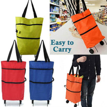 Folding Cart Bags Trolley Shopping Bag For Travel Luggage - Super Bachat