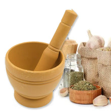 Mortar and Pestle Set for Spices, Okhli Masher, Khalbatta, Kharal, Mixer, Natural & Traditional Grinder and Musal, Well Design for Kitchen, Home, Herb - Super Bachat