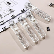 Portable Paper Clamp With 8 Pcs Clip Dispenser Handheld Paper Fast Clam (1 Set) - Super Bachat