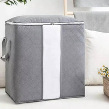 Storage bag with Zipper and Space Saver Comforter bag, Pillow, Quilt, Bedding, Clothes, Blanket Storage Organizer Bag with Large Clear Window and Carry Handles for Closet. - Super Bachat