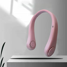 Portable Neck Fan: Holiday Hands Free Bladeless Neck Fan, 360° Cooling Hanging Fan, USB Rechargeable Personal Neck Fan, Wearable Neck Fan Suitable for Traveling - Super Bachat