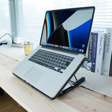 Laptop Cooler Cooling Pad with 2 Quiet Led Fans, Dual USB Ports, Portable Ultra Slim USB Powered 7 Heights Adjustable Laptop Stand for Gaming Laptop - Super Bachat
