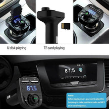 CAR-X8 Bluetooth FM Transmitter Kit for Hands-Free Call Receiver / Music Player / Call Receiver / Fast Mobile Charger Ports for All Smartphones with 3.1A Quick Charge Dual USB Car Charger - Super Bachat