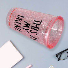 Plastic Creative Cold Drink Cup, Reusable Tea Coffee Tumbler with Lid and Straw, Double Wall Plastic Drinking Sport Bottle, Travel Tumbler - Super Bachat