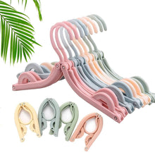 10 Pcs Portable Folding Clothes Hanger Creative Travel Easy to Carry Clothes Hanger for Adults and Children - Super Bachat