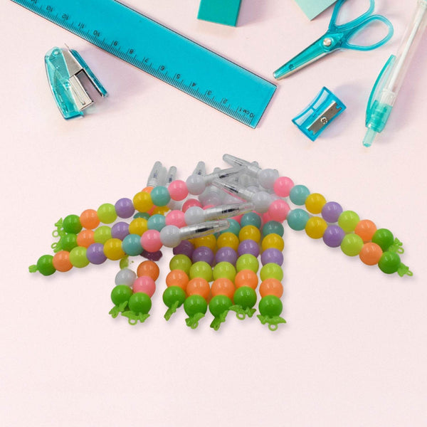 Stylish Pearls Pen Plastic Moti Non-Sharpening Design Pen Multicolor Pearls Moti Gel Pen, Fancy Designer Attractive Gel Pen for Kids Pack of (12 Pc Set ) - Super Bachat