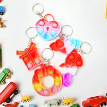 Compact Silicone Pop it Keychain Toy - Birthday Return Gift of Kids - Portable Bubble Popping Fun Stress Relief Fidget Toy (mix design | 1 Pc) - Super Bachat