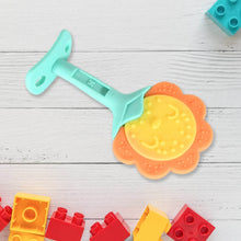 Baby Silicone Teether, Fruit Teether for Toddlers,100% Food Grade Silicone Teether, Non-Toxic & Latex Free Suitable for Kids Above 3 Months Sunflower, Moon Shape(1 Pc) - Super Bachat