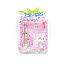 Kids' Stationery Kit: Wooden Pencils, Sharpener, Eraser, Diary (9 Pc Set) - Super Bachat