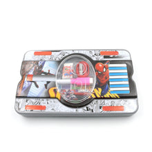 Big Cartoon Printed Metal Compass Box, Pencil Case With Sharpner, Eraser, Pencil, Marker & Scale for Kids Stationery Compass Box, Stationery Gift for School Kids Compass, Pencil Box, Birthday Return Gift for Kids (6 Pc Set) - Super Bachat