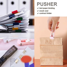 Portable Paper Clamp With 8 Pcs Clip Dispenser Handheld Paper Fast Clam (1 Set) - Super Bachat