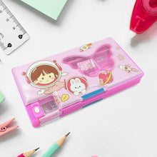 Printed Pencil Case for Kids (1 Pc): Multi-Compartment, Compass Box - Super Bachat