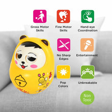 Musical Roly Poly Toys for Baby | Push and Shake Wobbling Toy with Music | Tumbler Doll Toy for Babies | Sound Balancing Doll Toys for Baby Boys, Girls 8+ Months Multicolor (1 Pc) - Super Bachat