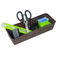 Plastic Multipurpose Desk Organizer Tray Office Drawer Dividers Storage Bins for Kitchen, Bathroom, Office, Makeup, Bedroom Dresser, Craft Basket Rack Multicolour (6 Pcs Set) - Super Bachat