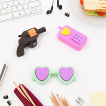 Mix Design 1 Set Fancy & Stylish Colorful Erasers for Children Different Designs & Mix, Eraser Set for Return Gift, Birthday Party, School Prize (1 Set) - Super Bachat