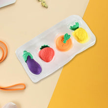 Mini Cute Vegetables and Fruits Erasers or Pencil Rubbers for Kids, 1 Set Fancy & Stylish Colorful Erasers for Children, Eraser Set for Return Gift, Birthday Party, School Prize, 3D Erasers (4 pc Set) - Super Bachat