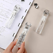 Portable Paper Clamp With 8 Pcs Clip Dispenser Handheld Paper Fast Clam (1 Set) - Super Bachat