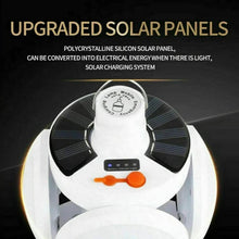 Solar Multi-Functional Emergency LED Light Bulb with USB Charging, LED camping lamp, camping lamp, USB rechargeable, 5 brightness light modes, foldable camping light, SOS IP65 waterproof camping light, blackout emergency equipment, camping gadgets - Super Bachat