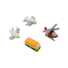 Vehicle Pattern Eraser School Stationery Use Eraser (4 Pc Set) - Super Bachat
