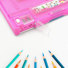 Printed Pencil Case for Kids (1 Pc): Multi-Compartment, Compass Box - Super Bachat