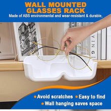 Wall Mount Sunglass Organizer Simple Space Saving Glasses Storage Box Eyewear Stand Holder for Showcase Bedroom Apartment With 2 pc Double Sided Adhesive Sticker (2 Pcs Set) - Super Bachat