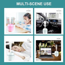 Portable Lighting Mini Humidifier, USB Personal Desktop Air Humidifier for Baby Bedroom Travel Office Home with Light, Cool Mist Humidifier, Essential Oil Diffusers, Cool Mist Humidifiers (250 ML) - Super Bachat
