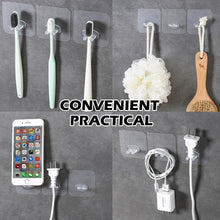 Transparent Self Adhesive Hook Seamless Drill Free Removable Wall Mounted Hanger As Toothbrush Holder Power Plug Socket Holder Waterproof and Oil Proof (1 Pc) - Super Bachat