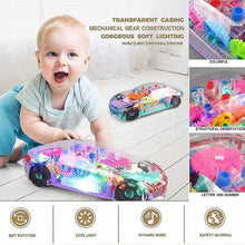 Automatic 360 Degree Rotating Transparent Gear Concept Car with Musical and 3D Flashing Lights Toy for Kids Boys & Girls (Multicolor / Battery Not Included) - Super Bachat