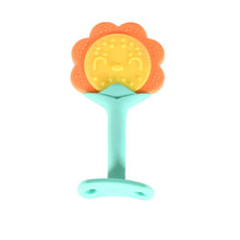 Baby Silicone Teether, Fruit Teether for Toddlers,100% Food Grade Silicone Teether, Non-Toxic & Latex Free Suitable for Kids Above 3 Months Sunflower, Moon Shape(1 Pc) - Super Bachat