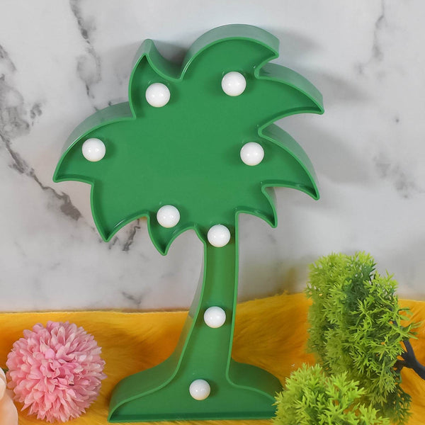 LED Night Light Coconut Tree Light Romantic Table Lamp (1 Pc / Battery Not Included) - Super Bachat
