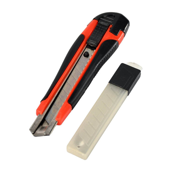 Heavy Duty 18mm Cutter Knife Set with Extra Blades for Office & Home - Super Bachat