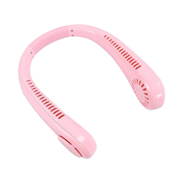 Portable Neck Fan: Holiday Hands Free Bladeless Neck Fan, 360° Cooling Hanging Fan, USB Rechargeable Personal Neck Fan, Wearable Neck Fan Suitable for Traveling - Super Bachat