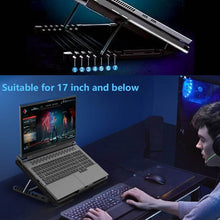 Laptop Cooler Cooling Pad with 2 Quiet Led Fans, Dual USB Ports, Portable Ultra Slim USB Powered 7 Heights Adjustable Laptop Stand for Gaming Laptop - Super Bachat