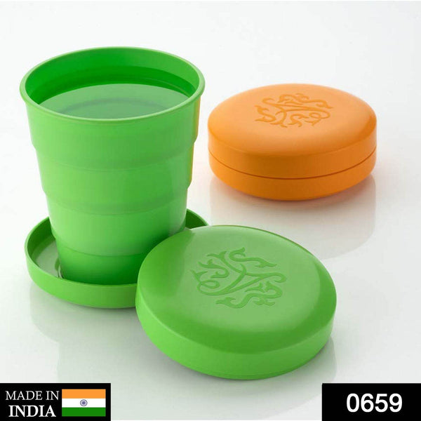 Portable Folding Travel Cup with Lid | Compact Expandable Tumbler for Kids & Camping - Super Bachat