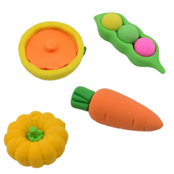 Mix Design Fancy & Stylish Colorful Erasers (1 Set / 4 Pc Set) - Super Bachat