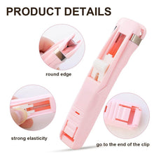 Portable Paper Clamp With 8 Pcs Clip Dispenser Handheld Paper Fast Clam (1 Set) - Super Bachat