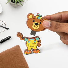 Portable Cartoon Shape Silicone USB Pen drive / Flash disk (15 GB With Baby Rhymes Song / 1 Pc) - Super Bachat