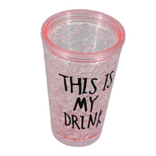 Plastic Creative Cold Drink Cup, Reusable Tea Coffee Tumbler with Lid and Straw, Double Wall Plastic Drinking Sport Bottle, Travel Tumbler - Super Bachat