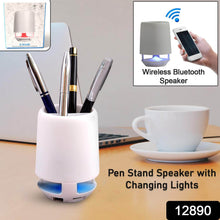 Multifunctional 4 Compartment Pen Holder with Bluetooth Speaker 5 W Bluetooth Speaker Laptop / Desk Speaker / Table Lamp / Night Lamp Smart Color Changing Pen Stand Wireless Bluetooth Speaker - Super Bachat