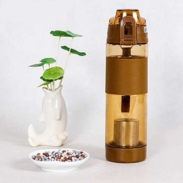 Alkaline Water Bottle, with Food Grade Plastic, Stylish and Portable (Particulates not included) - Super Bachat