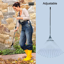 115-152 CM Rake for Gardening, Stainless Steel Telescopic Garden Rake for Quick Clean Up of Lawn and Yard, Adjustable Rake Claws Spacing Garden Broom with Long Handle for Clean Leaves (MOQ :- 12 pc) - Super Bachat
