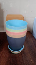 Plastic Flower Pot with Bottom Tray (5 Pcs Set) - Super Bachat