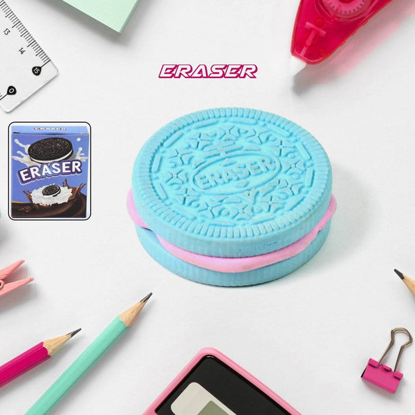 Biscuit Shape Eraser Unique Designs & Patterns (1 Pc) - Super Bachat