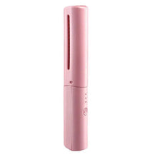Rechargeable Mini Hair Straightener, Travel Portable USB Charging Cordless Hair Straightener Bursh, Three Temperature Adjustments Flat Iron Comb (1 Pc) - Super Bachat