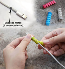 Spiral Charger Spring Cable Protector Data Cable Saver (Pack of 4) - Super Bachat